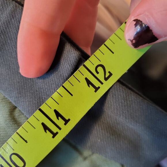 The Row Green Blue Stripe Cuffed Hem Straight Leg Slacks Pants Womens Size 8 - Picture 15 of 16